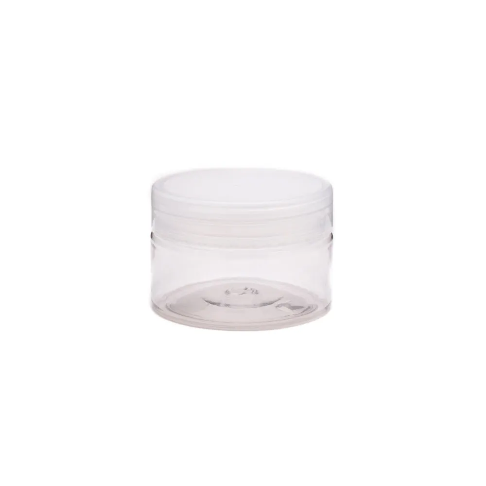 100g PET Plastic Cosmetic Jar with Lid Crystal Clear