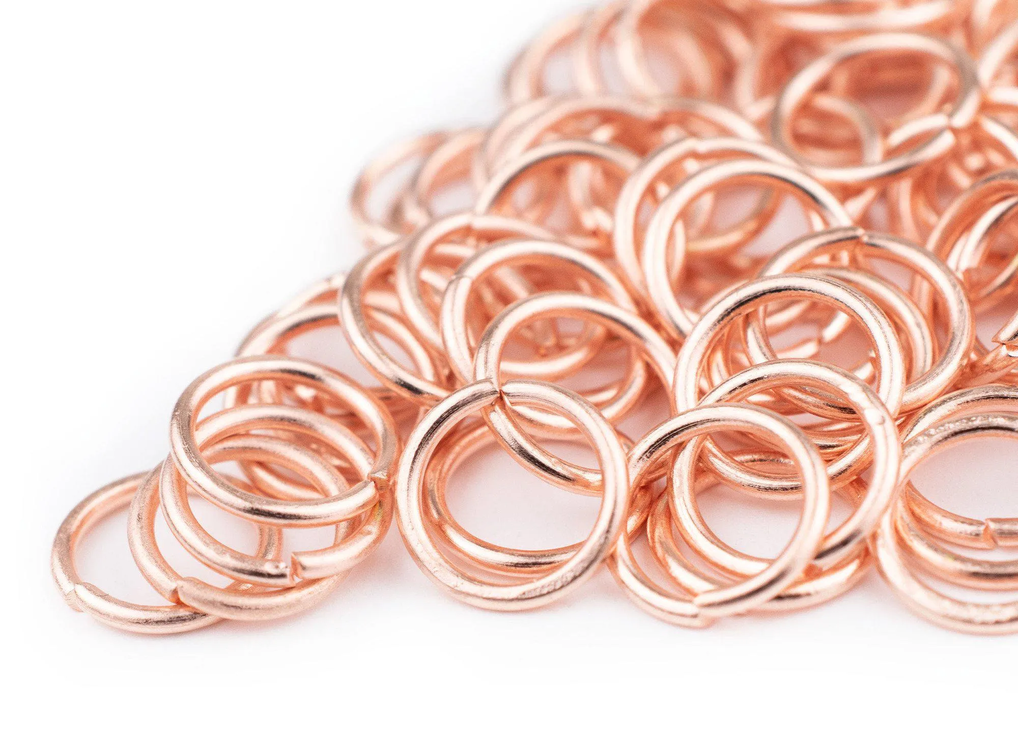 10mm Copper Round Jump Rings (Approx 100 pieces)