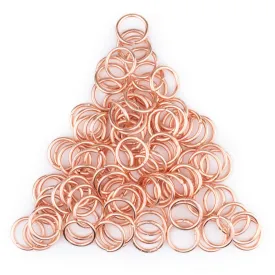 10mm Copper Round Jump Rings (Approx 100 pieces)