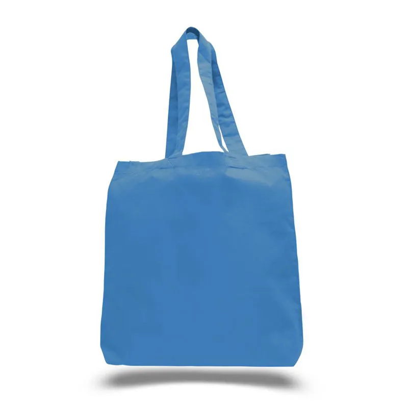 12 ct Economical 100% Cotton Tote Bags with Bottom Gusset - By Dozen