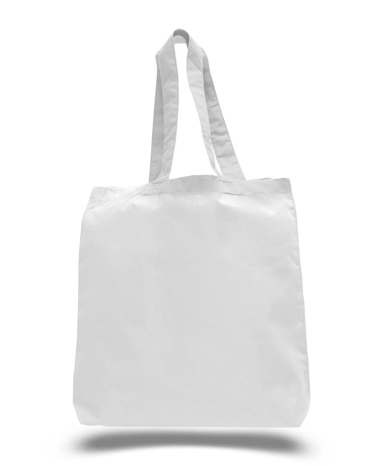 12 ct Economical 100% Cotton Tote Bags with Bottom Gusset - By Dozen