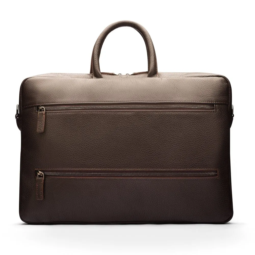 15" Leather Laptop Bag - Brown