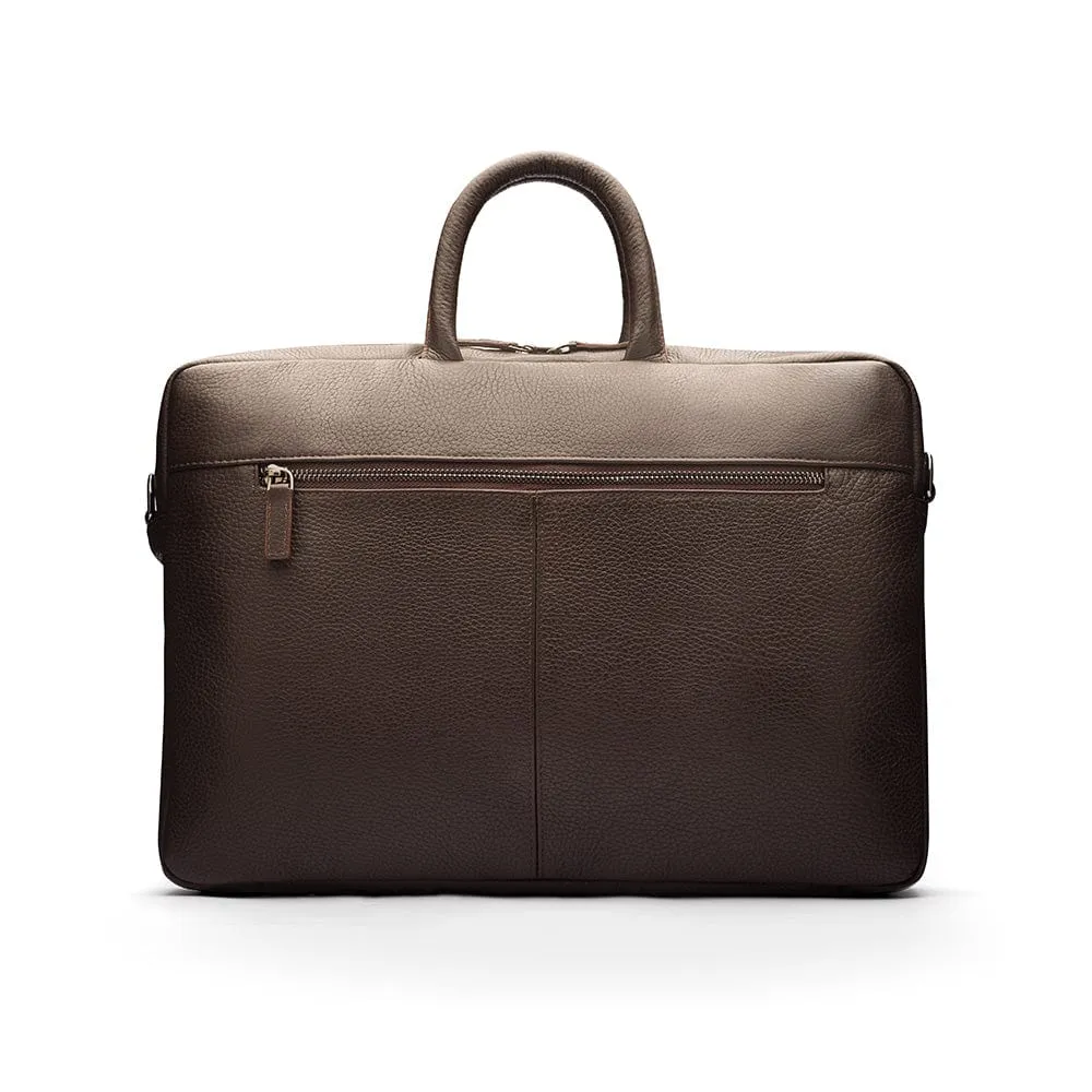 15" Leather Laptop Bag - Brown