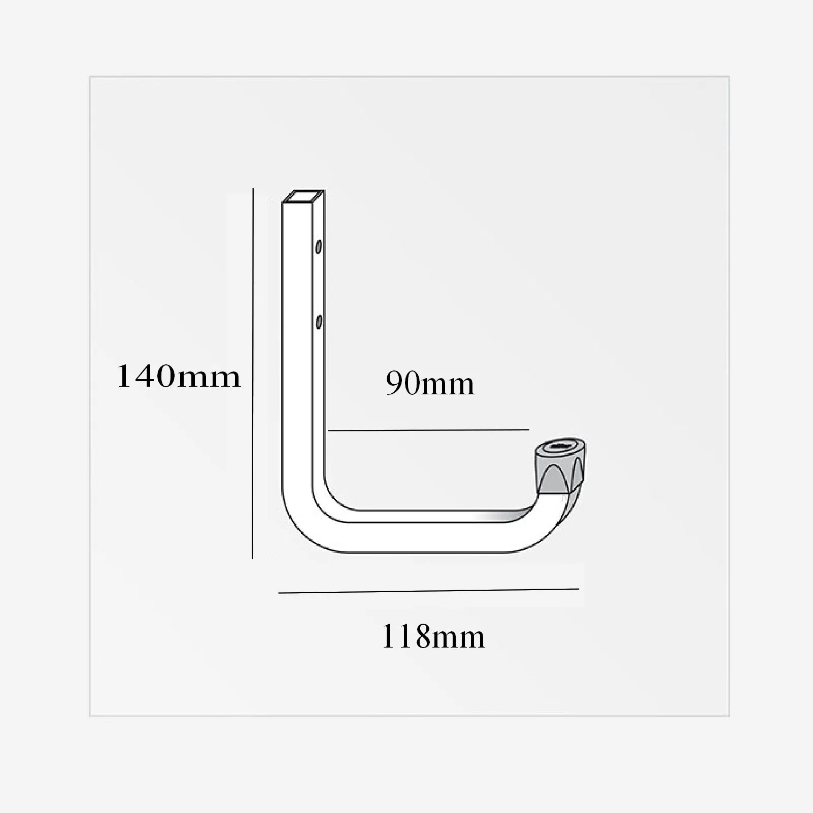 2 x 115mm Storage Wall Hooks 60kg Galvanised Steel