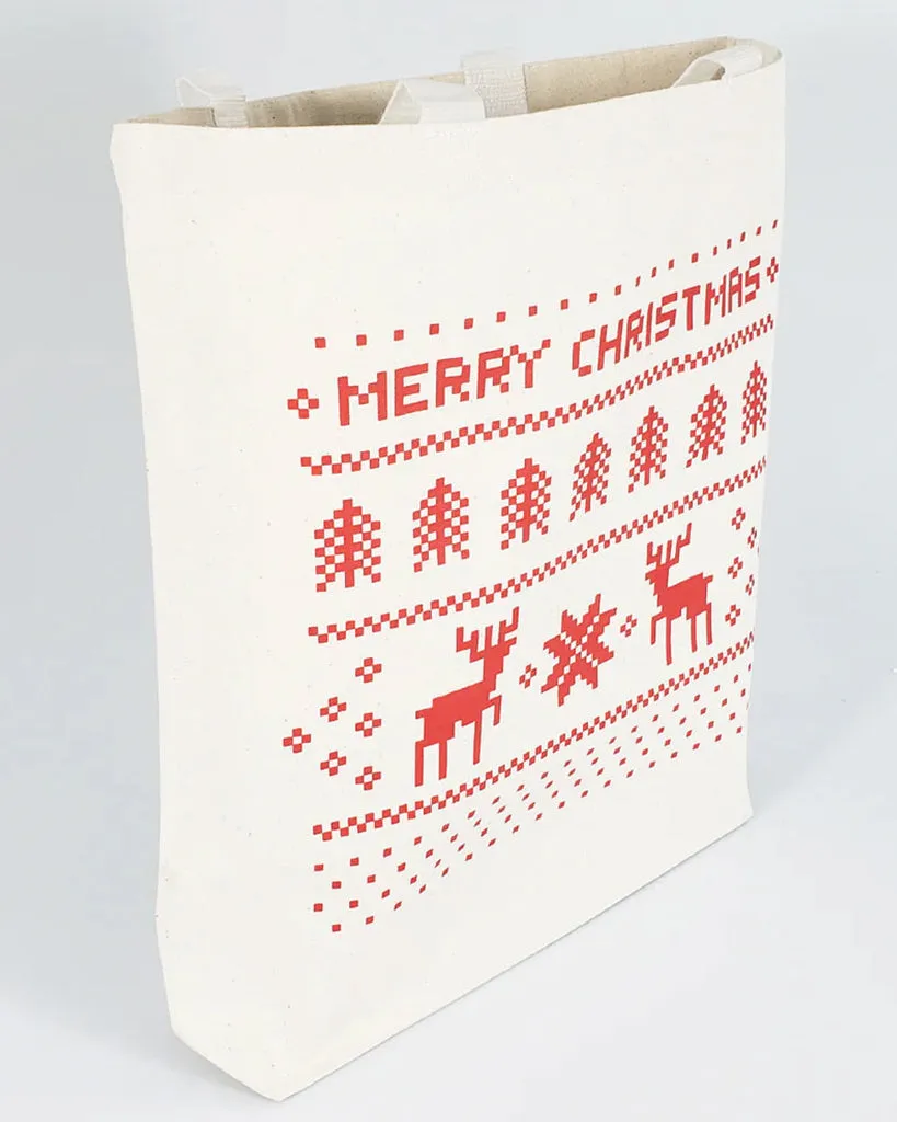 288 ct Merry Christmas Mini Canvas Gift Bags - By Case