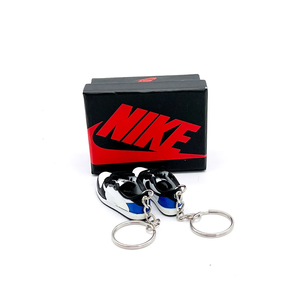 3D Sneaker Keychain- Air Jordan 1 Low Travis Scott Fragment Pair