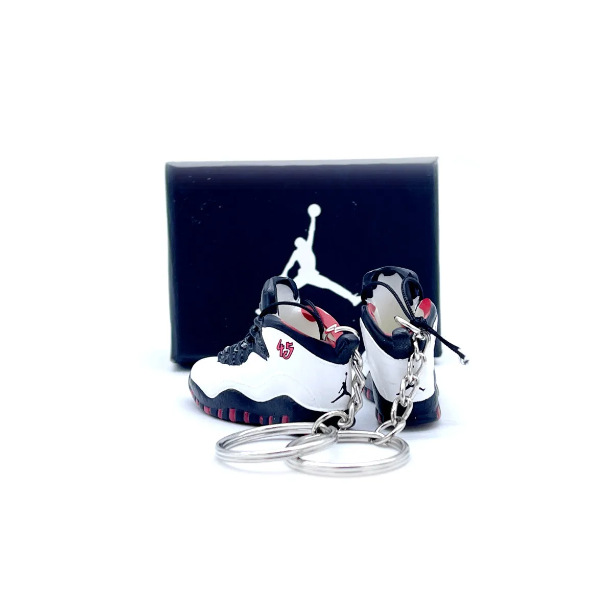 3D Sneaker Keychain- Air Jordan 10 Chicago Pair