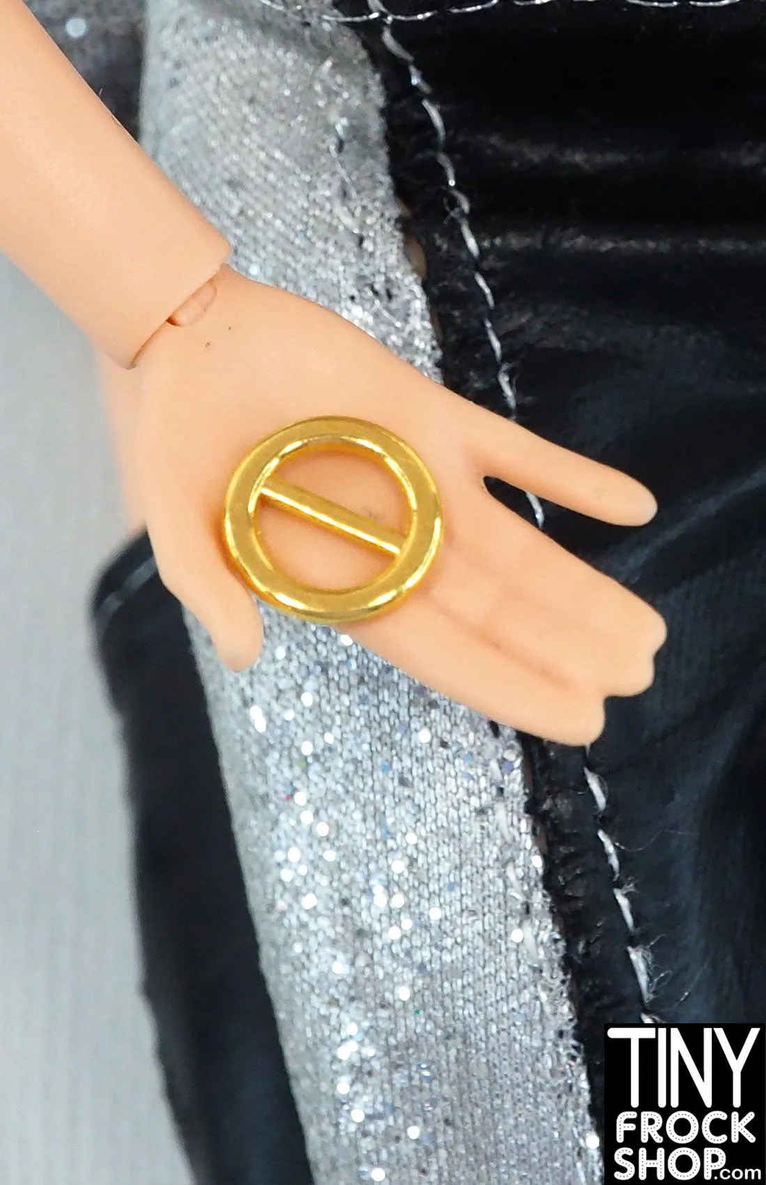 5mm 12" Fashion Doll Circle Metal Buckles