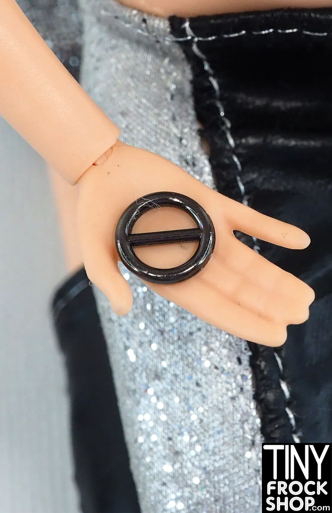 5mm 12" Fashion Doll Circle Metal Buckles