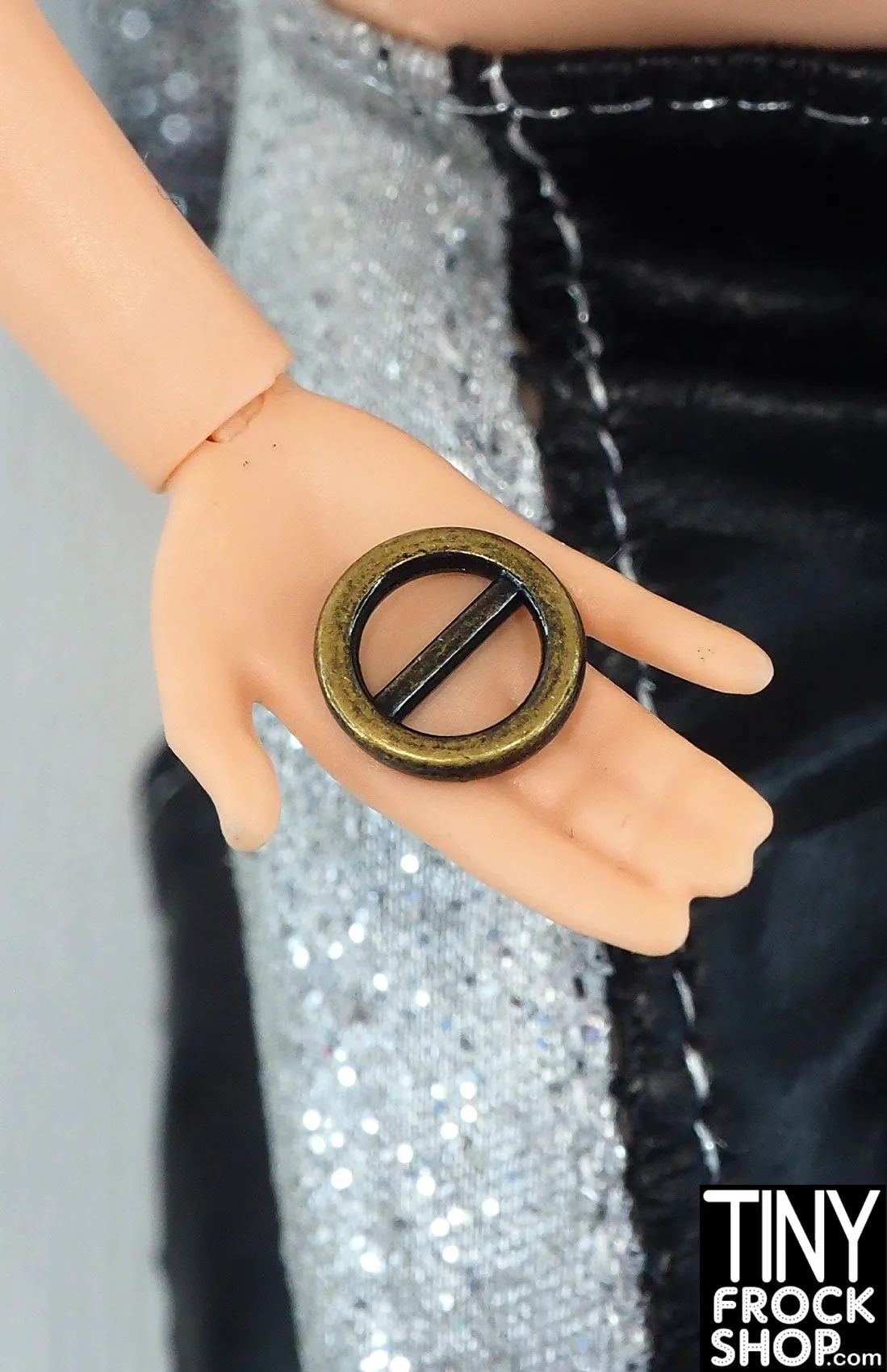 5mm 12" Fashion Doll Circle Metal Buckles