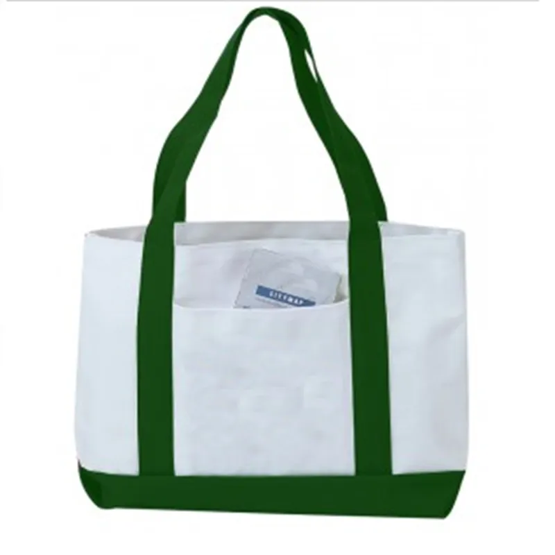 6 ct Grocery Shopping Tote Bag With Large Outside Pocket - By Bundle