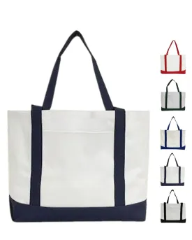 6 ct Grocery Shopping Tote Bag With Large Outside Pocket - By Bundle