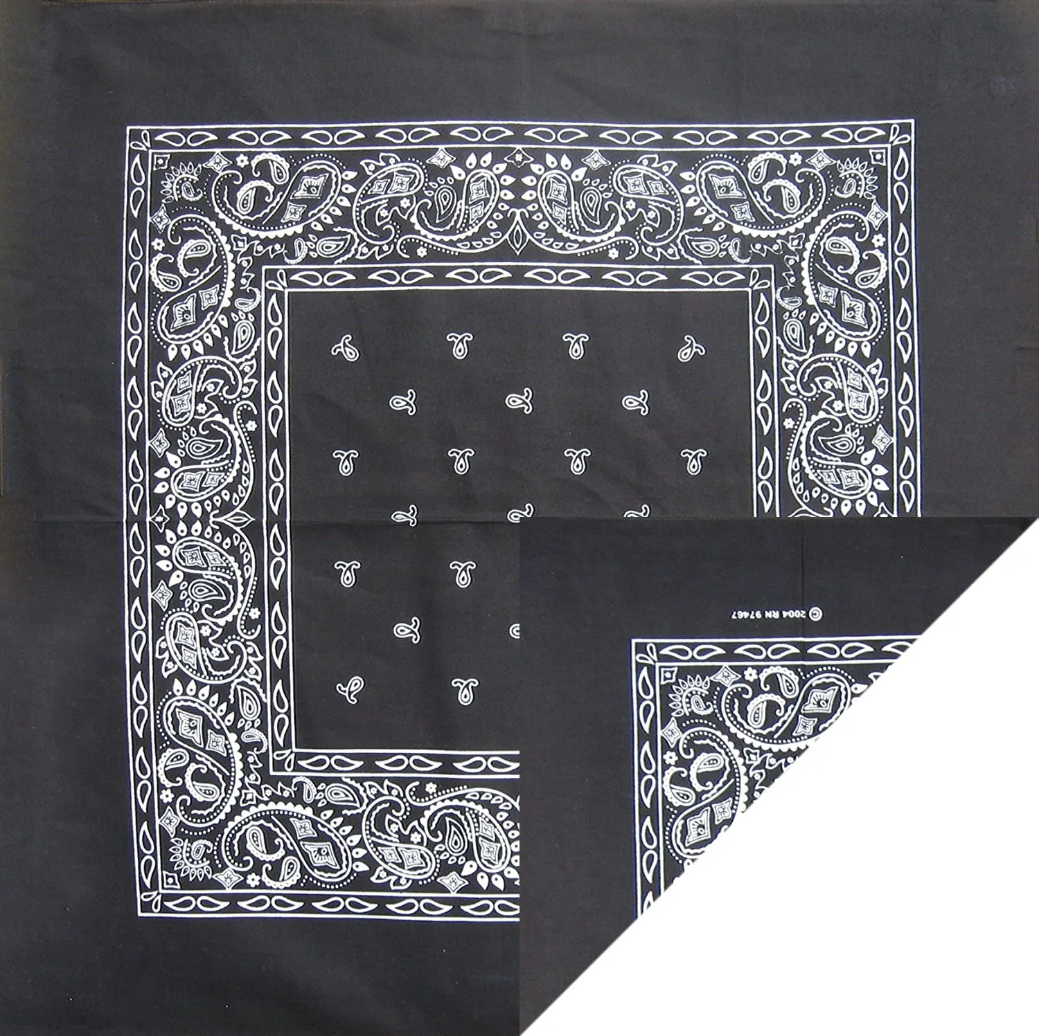 600 ct 100% Cotton Paisley Bandana - By Case