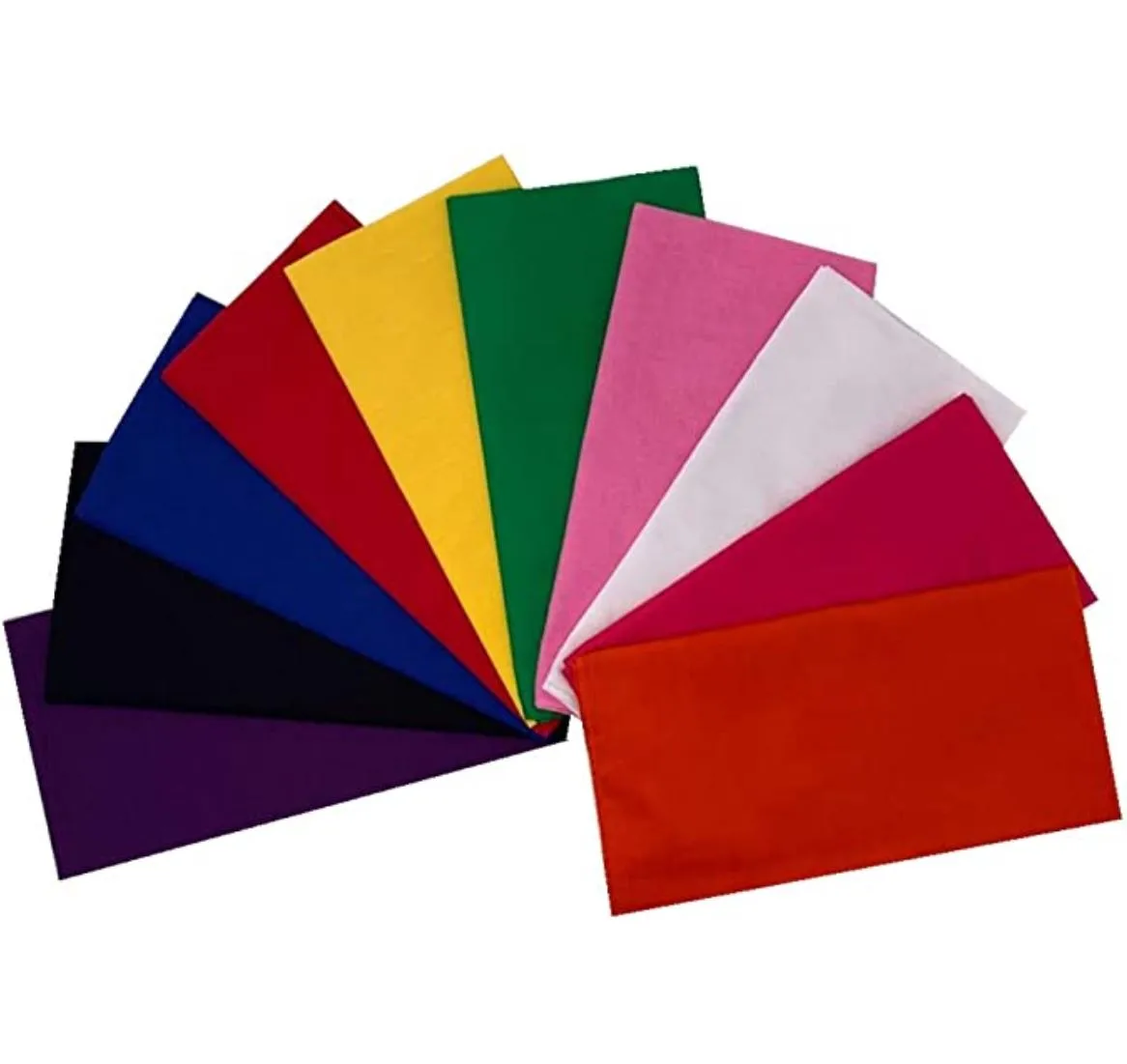 600 ct Polyester Solid Color Economical Bandana - By Case