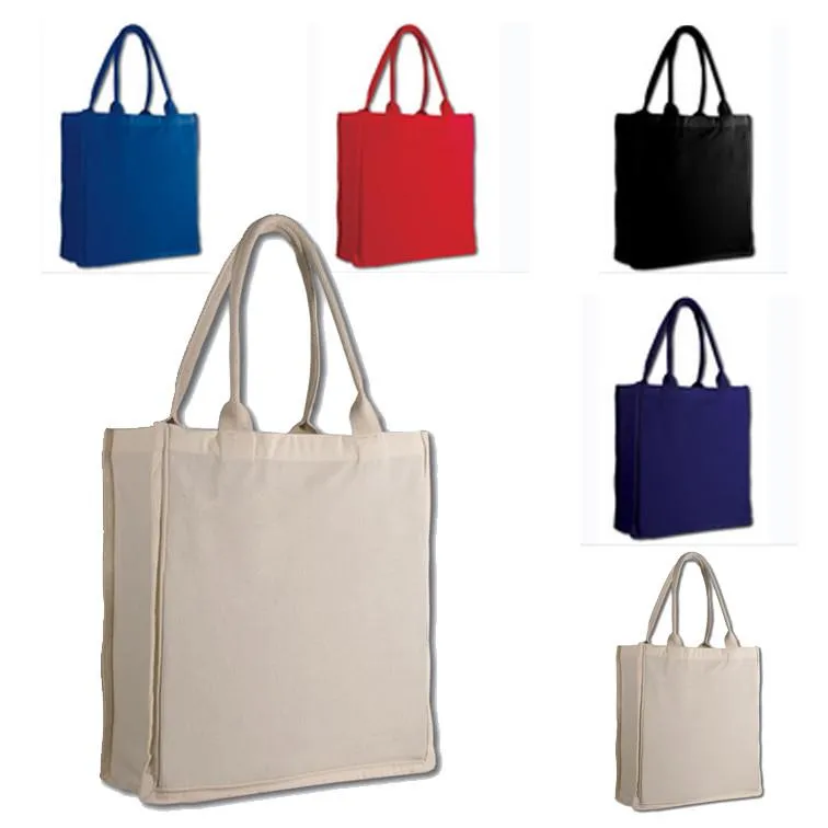 96 ct Fancy 100% Cotton  Shopper Tote Bags Wholesale - By Case