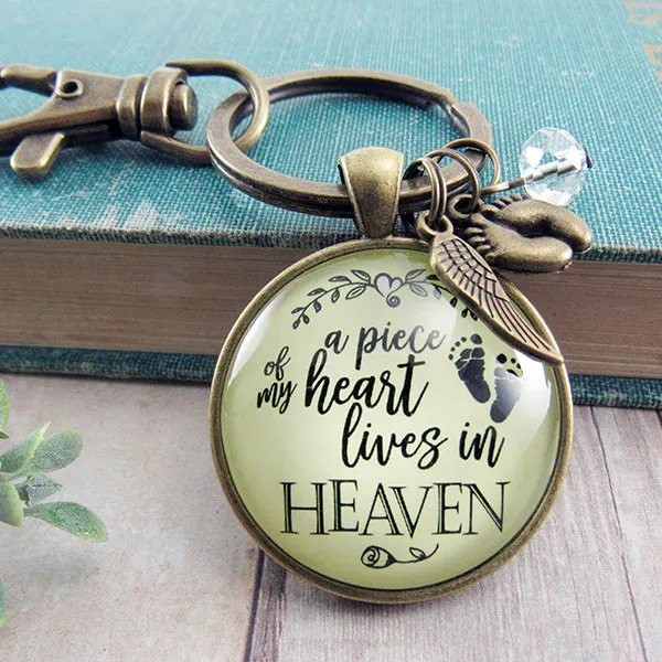 A Piece of My Heart Sentimental Gift for Parents - Miscarriage Gift Keychain