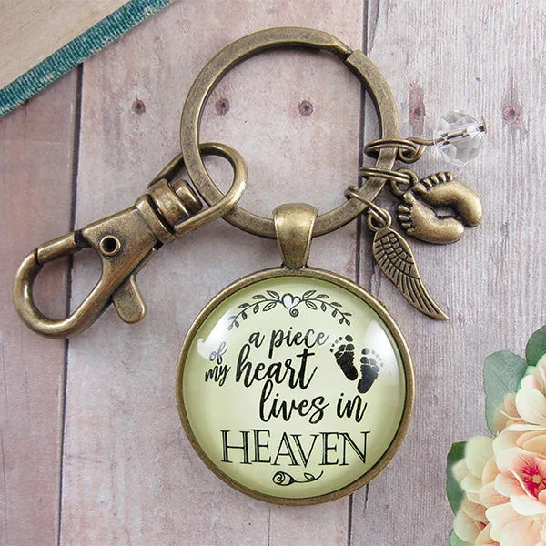 A Piece of My Heart Sentimental Gift for Parents - Miscarriage Gift Keychain