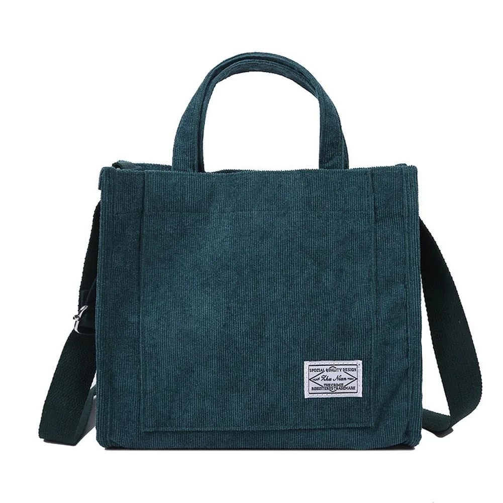 Autumn Corduroy Casual Tote Bags