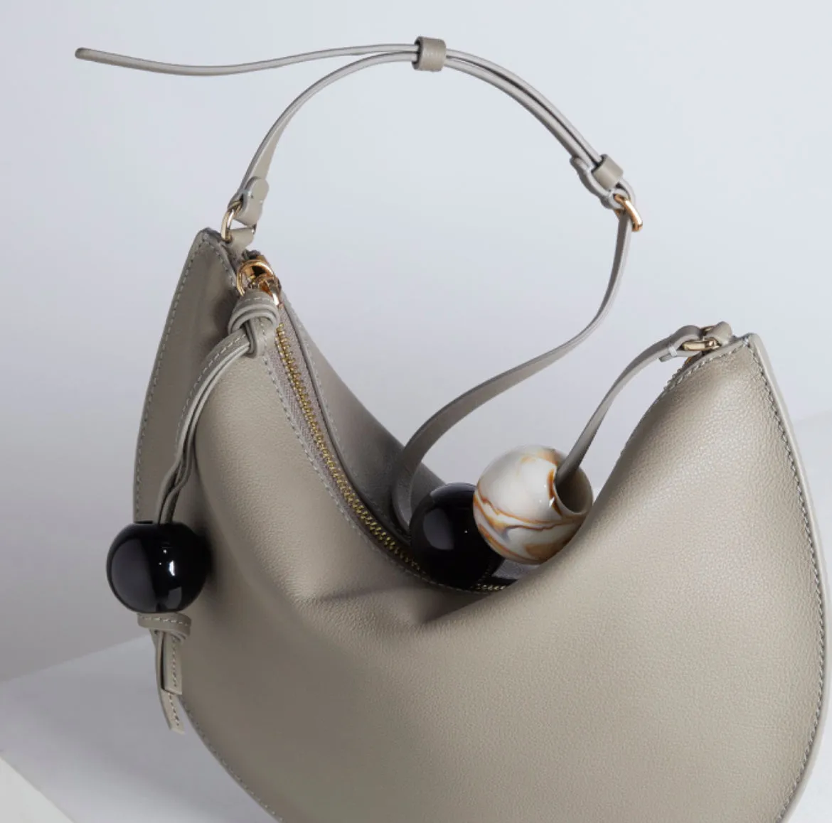 Babalon Moon Taupe Shoulder Bag