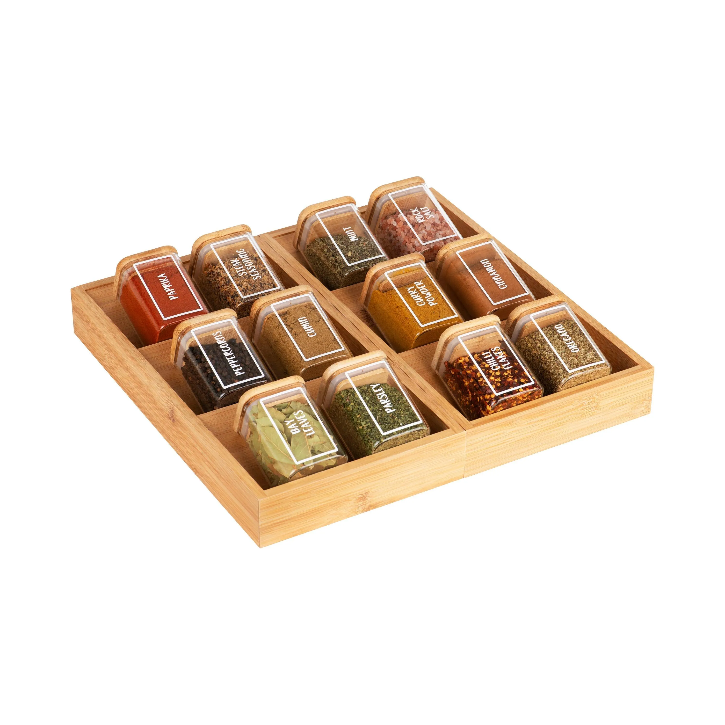 Bamboo Herb & Spice Drawer Organiser