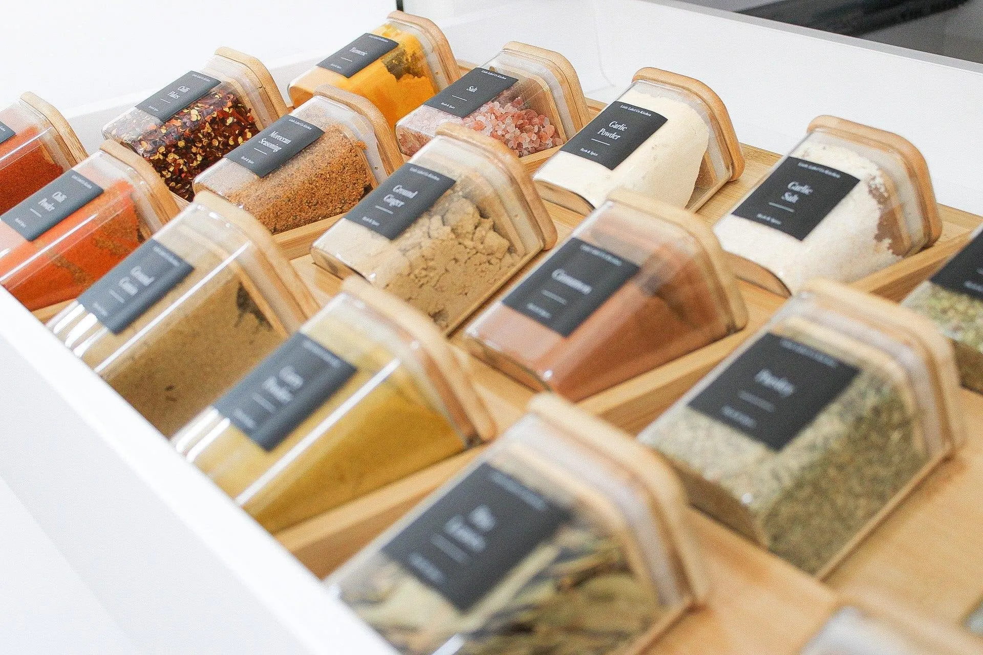 Bamboo Herb & Spice Drawer Organiser