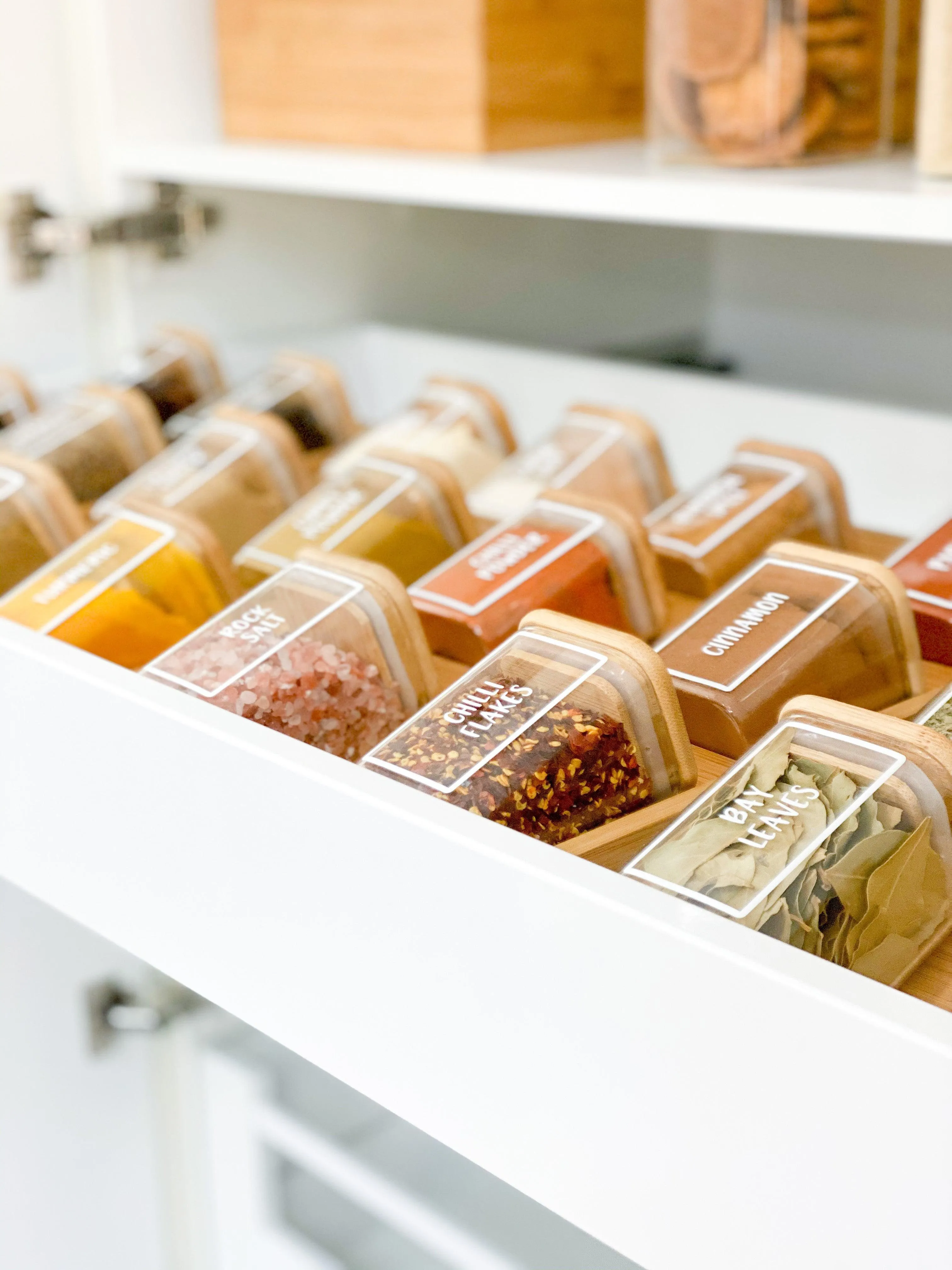 Bamboo Herb & Spice Drawer Organiser