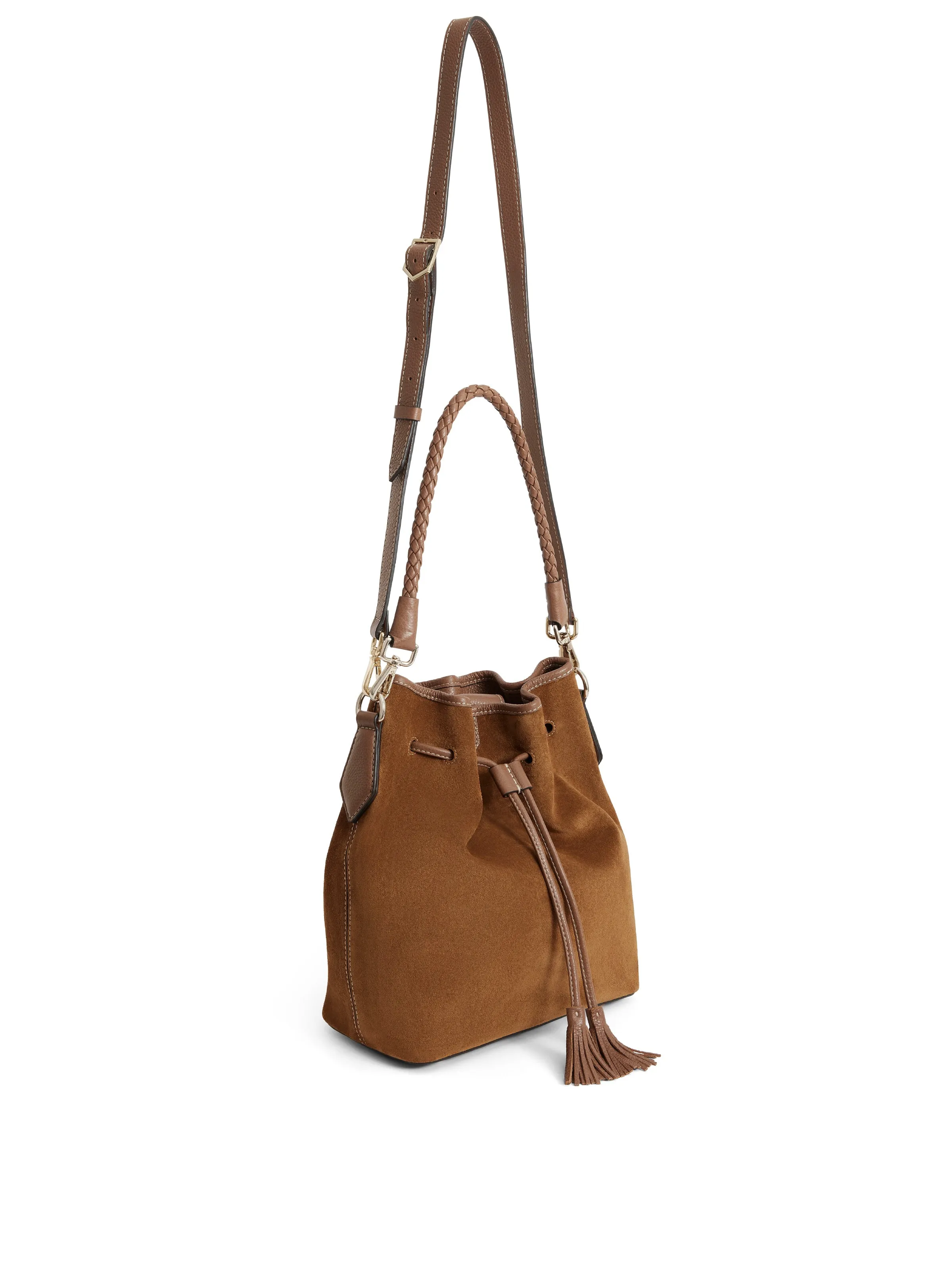 Bibury Bucket Bag - Tan Suede