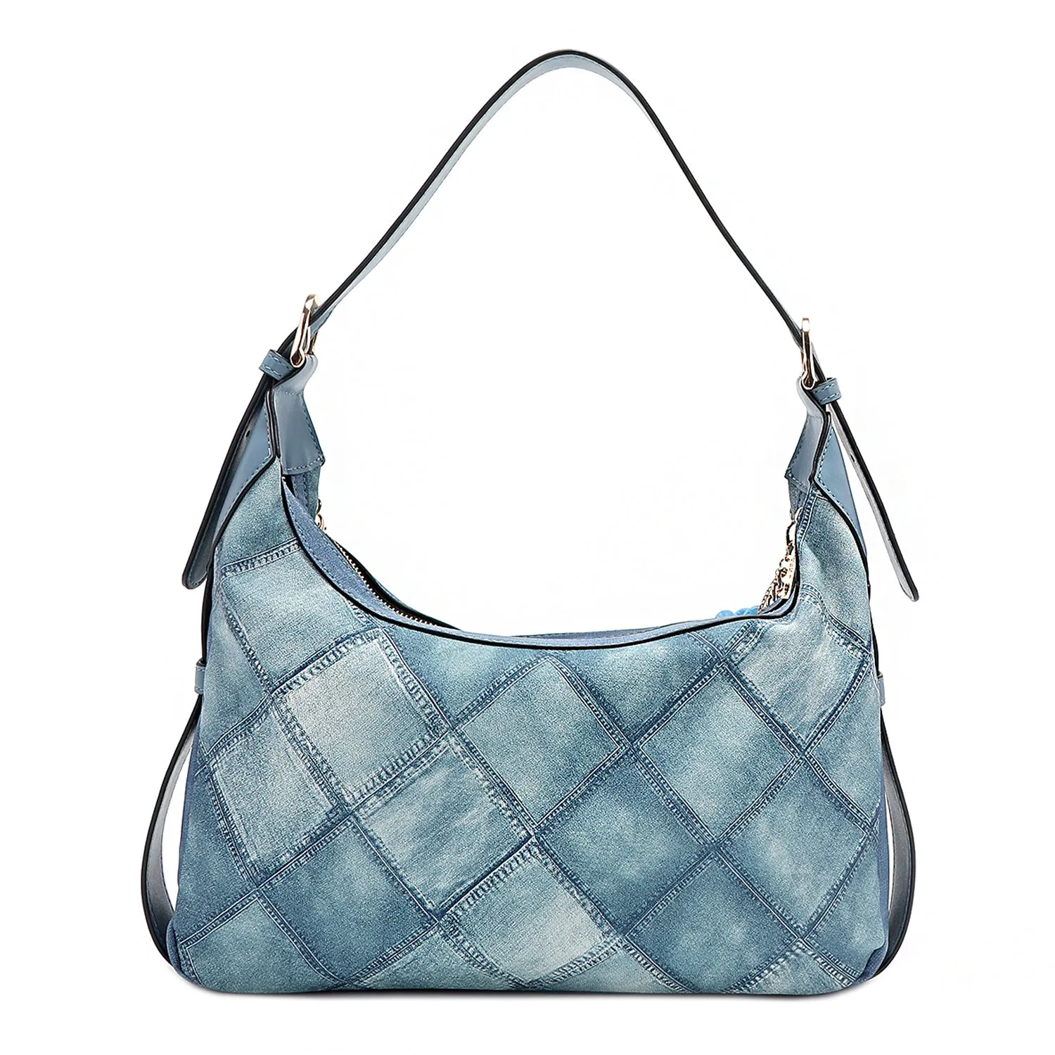 BLUE FLOWER SHOULDER BAG