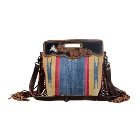 BLUE STREAM HAND TOOLED BAG