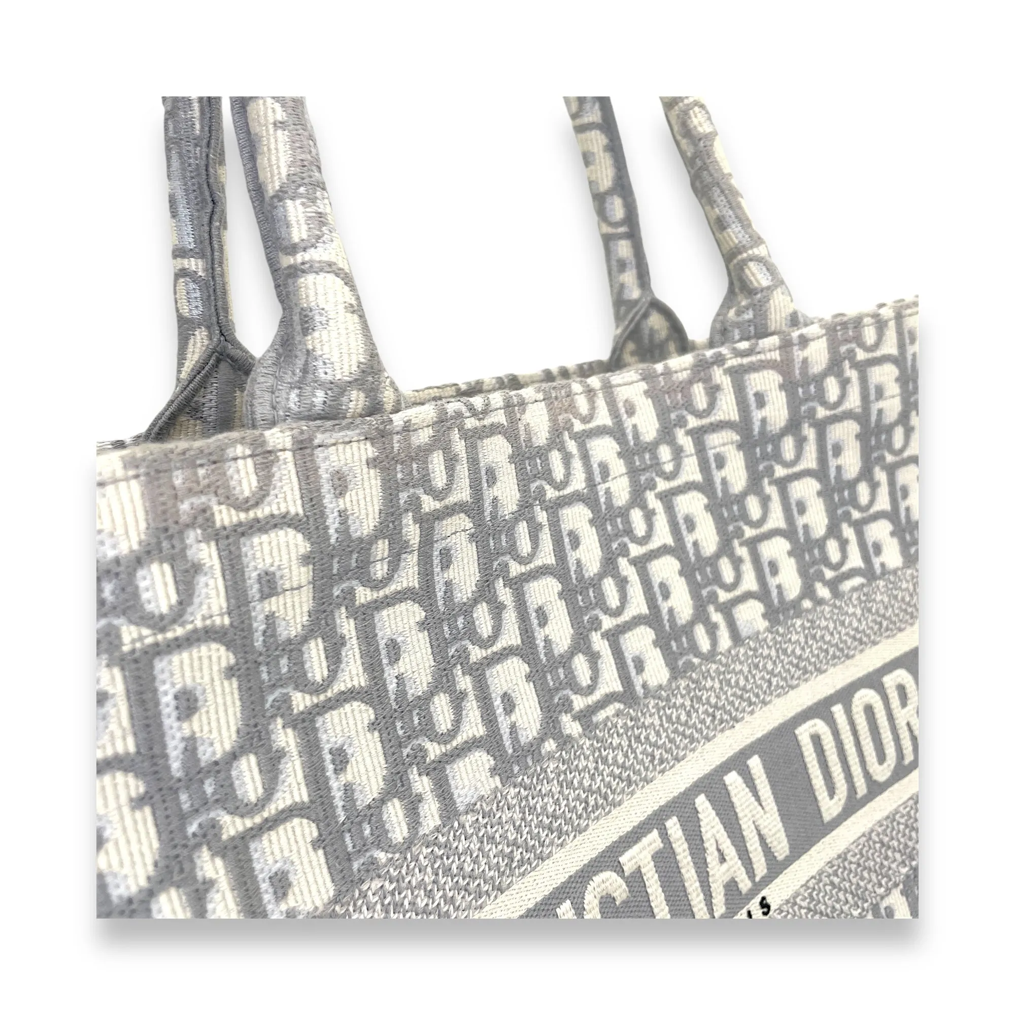 Book Tote Medium Grey Tote Bag in Canvas