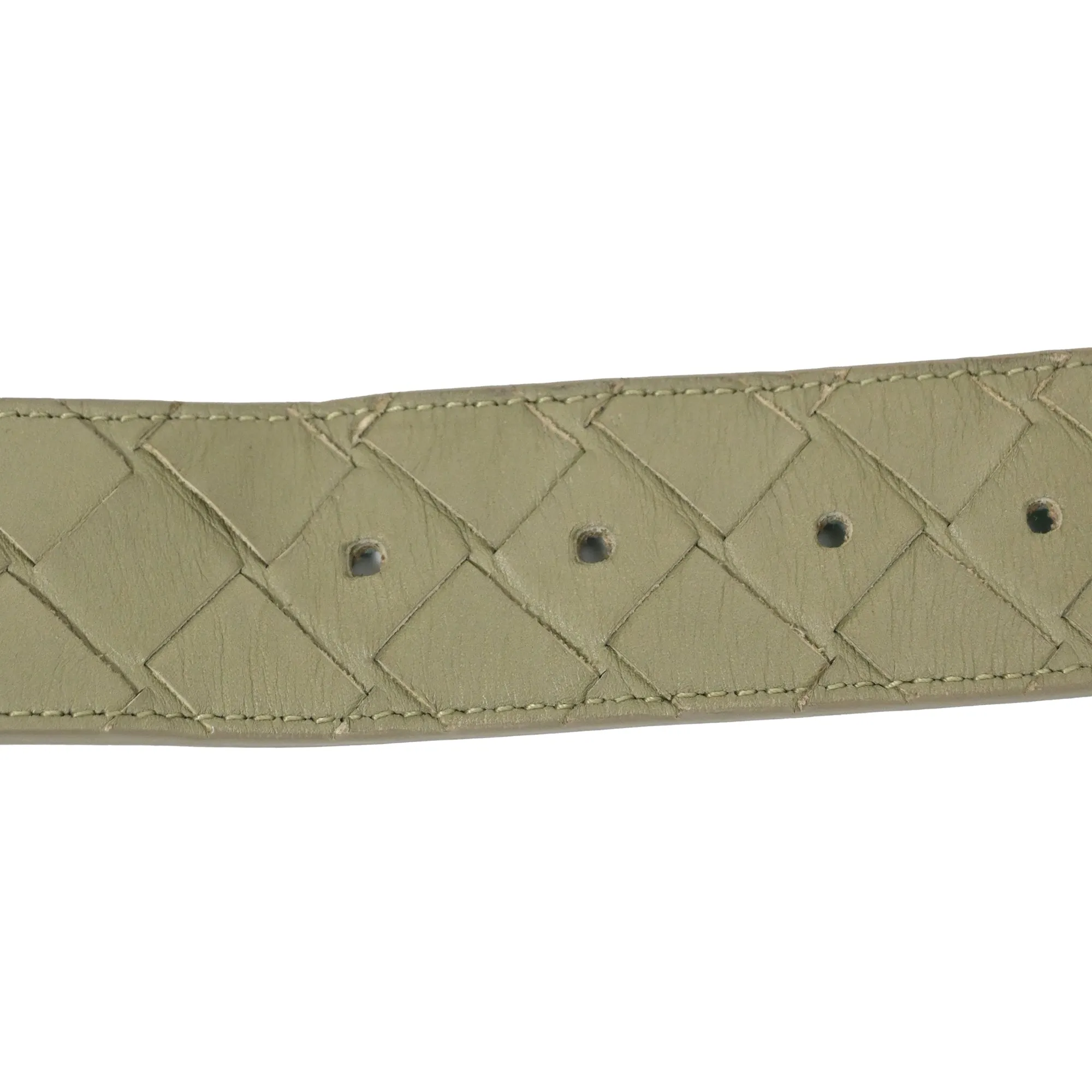 Bottega Veneta 3.5cm Reversible Intrecciato Belt in Green Leather