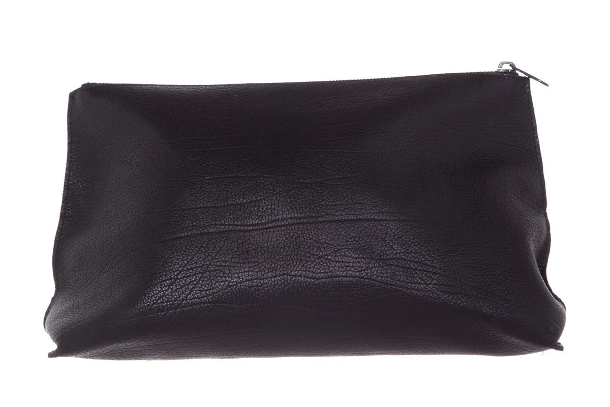 Bottega Veneta Black Leather Cosmetics Case