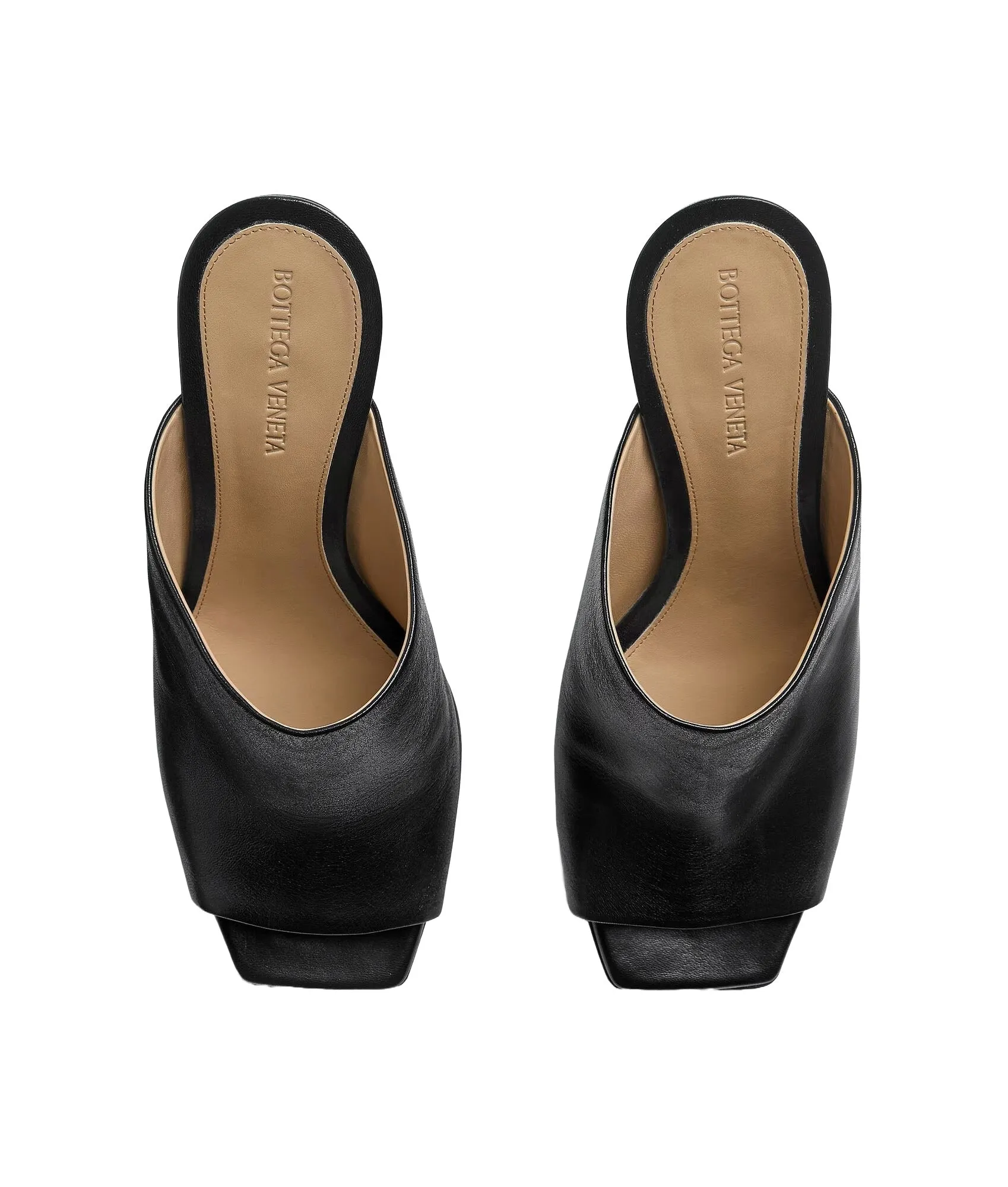 Bottega Veneta Black Nappa Leather Knot Mules