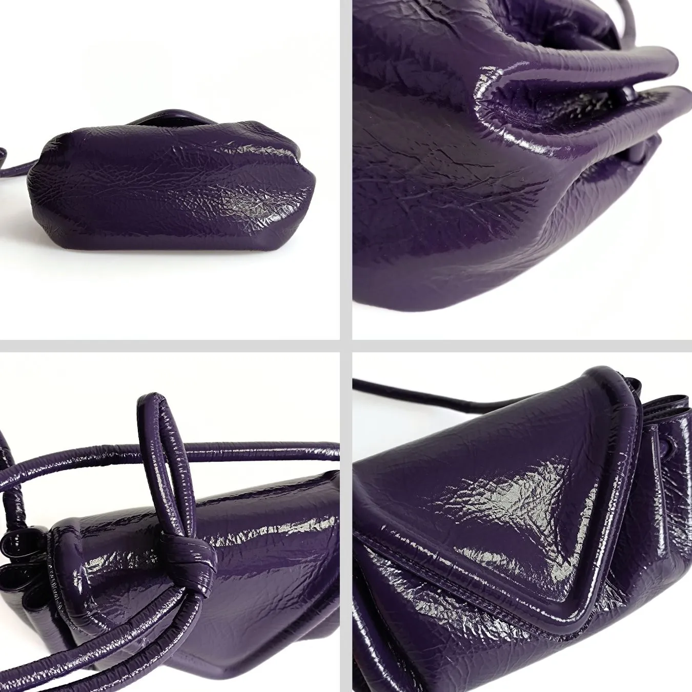 BOTTEGA VENETA Bottega Veneta Bottega Veneta Becco shoulder bag in purple textured leather