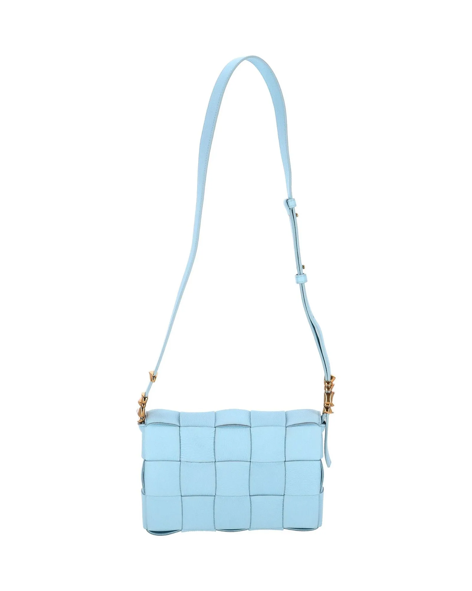 Bottega Veneta Cassette Crossbody Bag in Turquoise Blue Leather