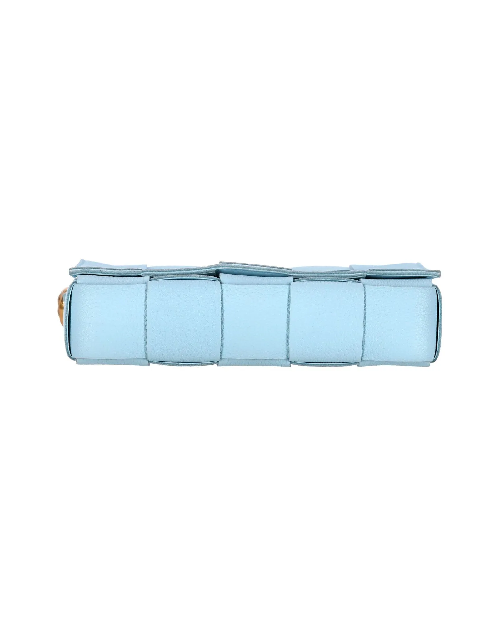 Bottega Veneta Cassette Crossbody Bag in Turquoise Blue Leather