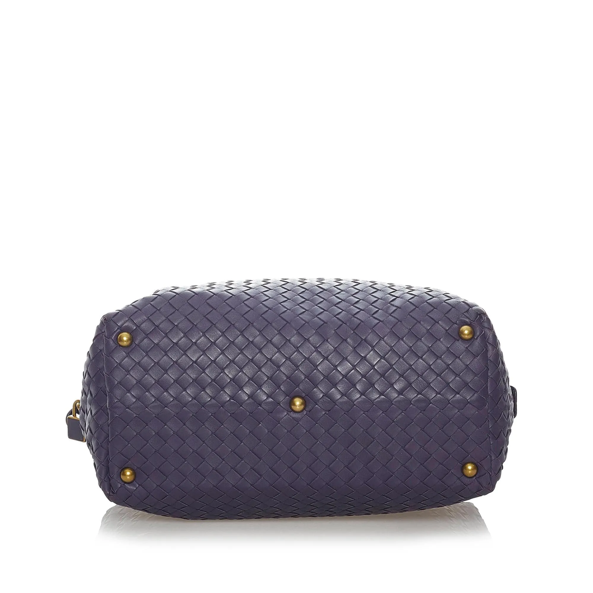 Bottega Veneta Intrecciato Leather Boston Bag (SHG-30407)