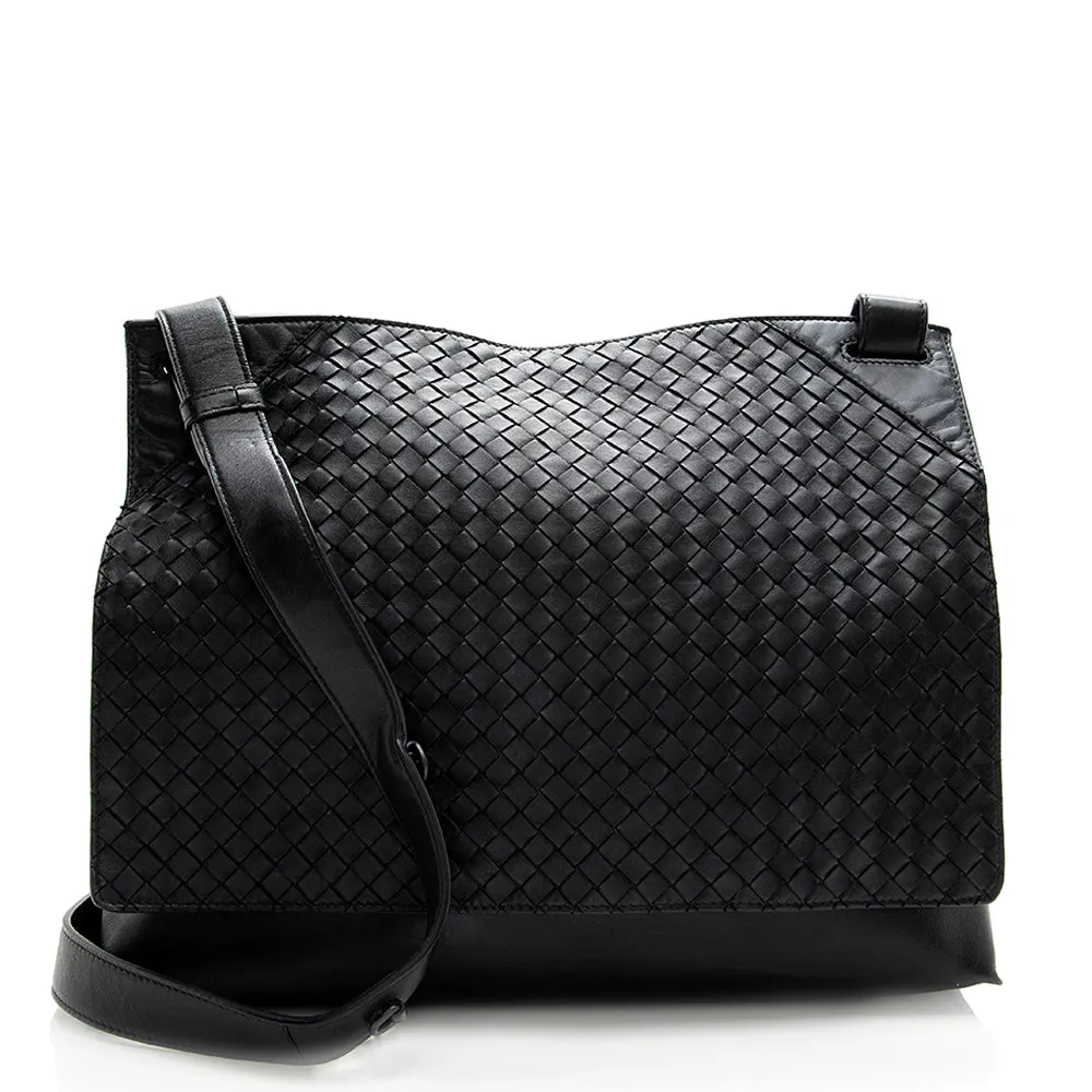 Bottega Veneta Intrecciato Nappa Messenger Bag - FINAL SALE (SHF-18356)