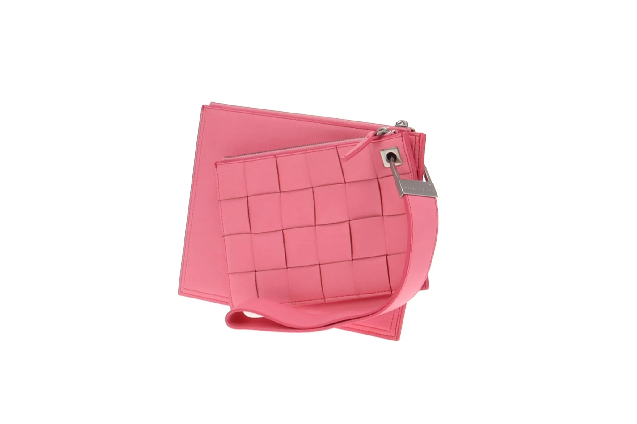 Bottega Veneta Maxi Intrecciato Pouch Rosa