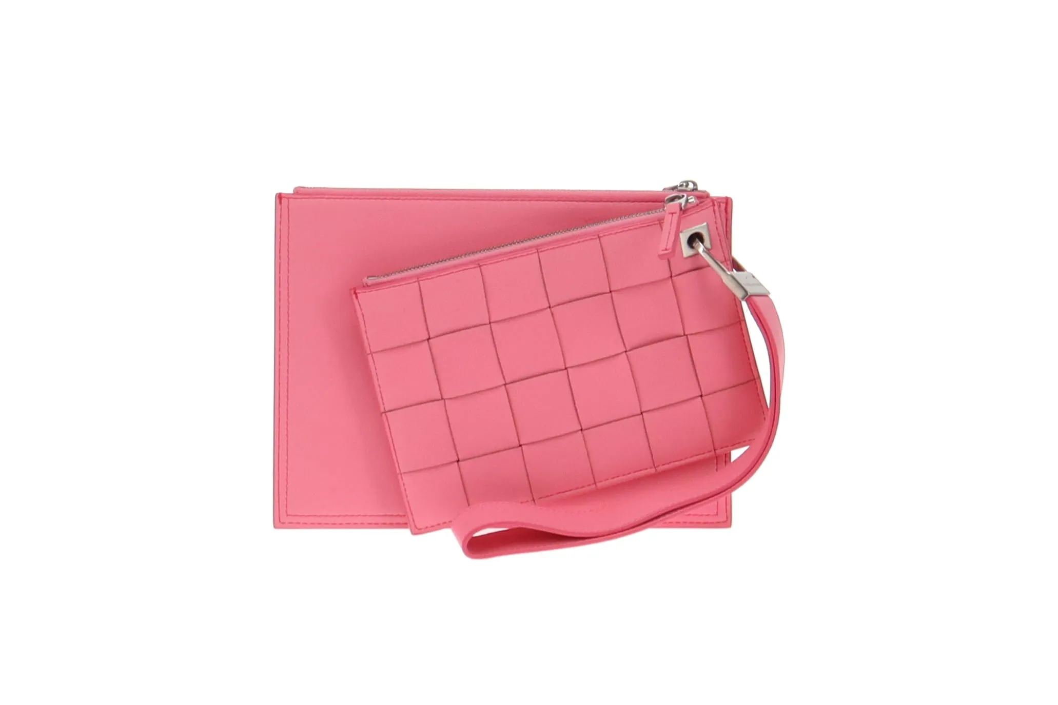 Bottega Veneta Maxi Intrecciato Pouch Rosa