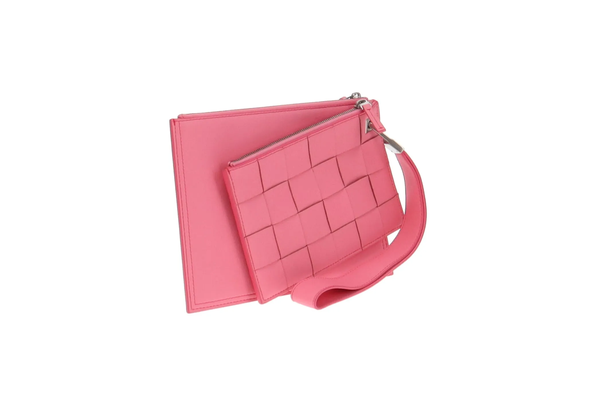 Bottega Veneta Maxi Intrecciato Pouch Rosa