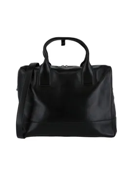 Bottega Veneta Top Handle Leather Briefcase Black