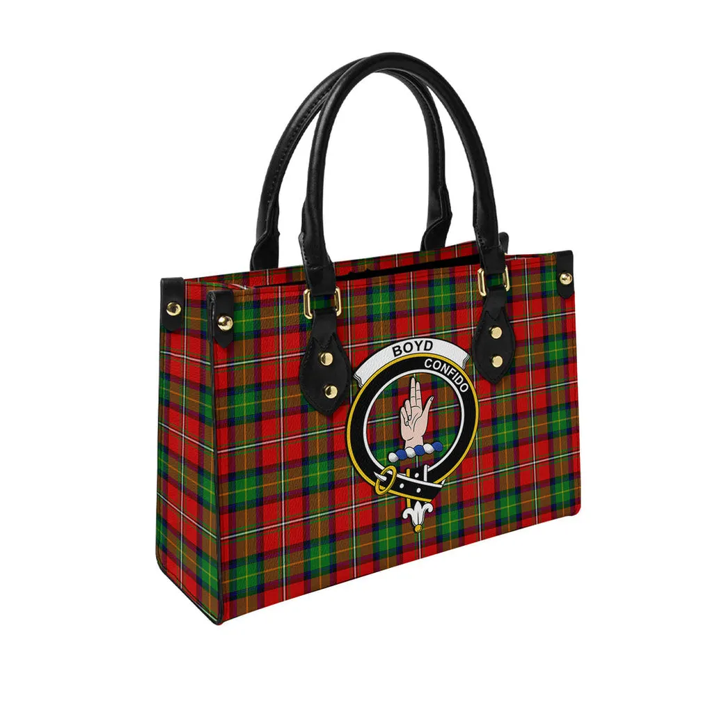 Boyd Tartan Leather Bag with Family Crest