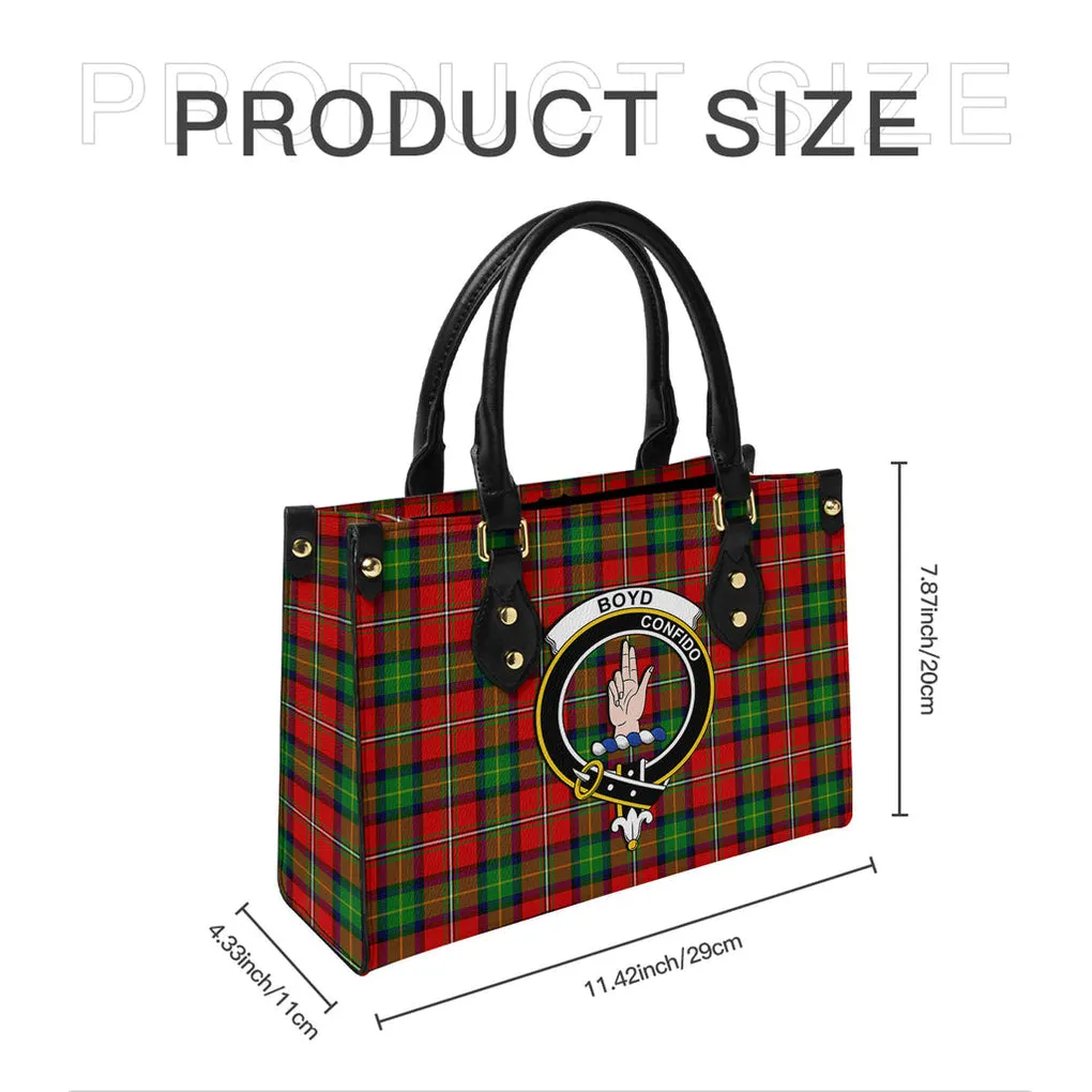 Boyd Tartan Leather Bag with Family Crest