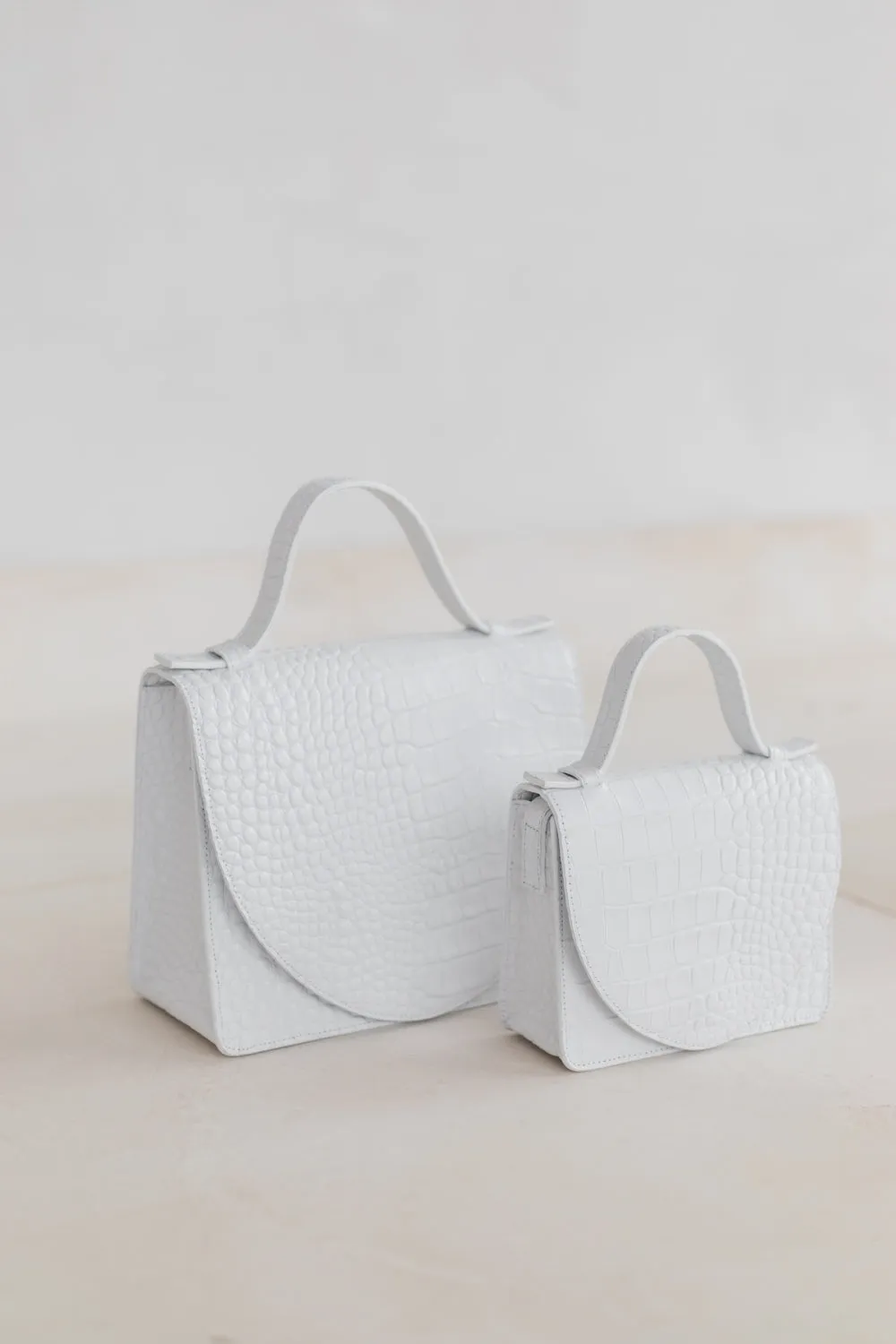 Bridal Collection | Mini Briefcase Very White Croco