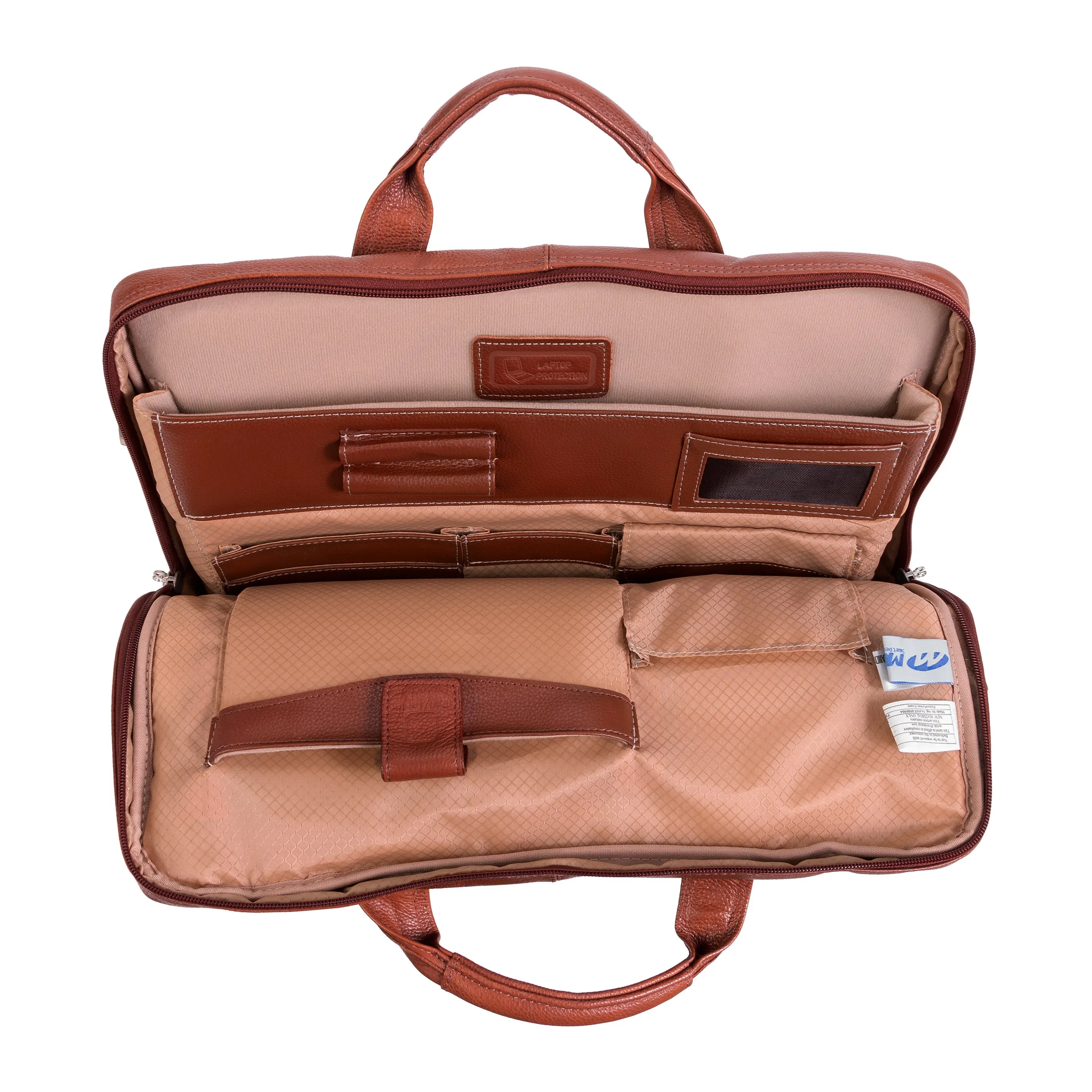 BRIDGEPORT | 17" Large Leather Laptop & Tablet Briefcase