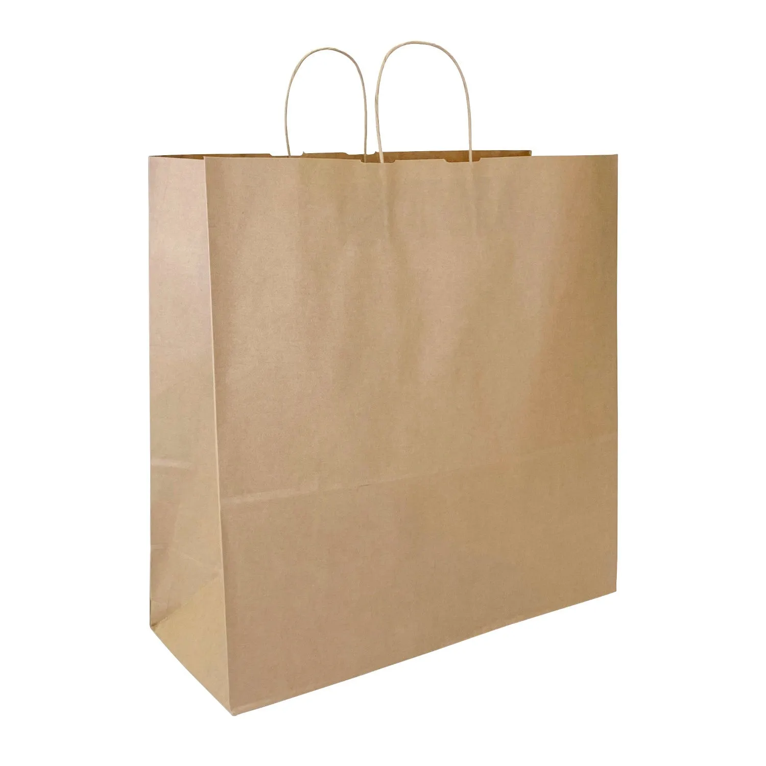 BROWN Large Paper Bags with Twisted Handles -VERA-18" x 5" x 19.75 H"