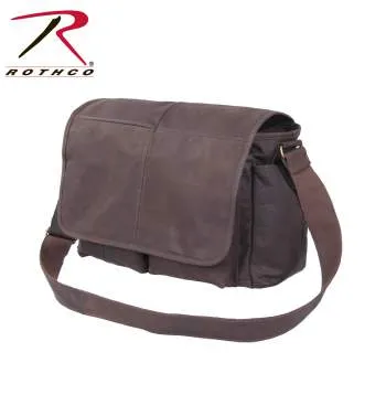 Brown Leather Classic Messenger Bag