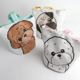 Bucket Handbag with Magnetic Closure - Adorable Dog Breed Designs