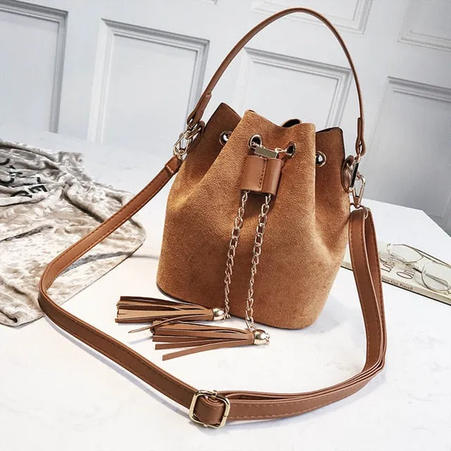 Bucket PU Leather Handbag